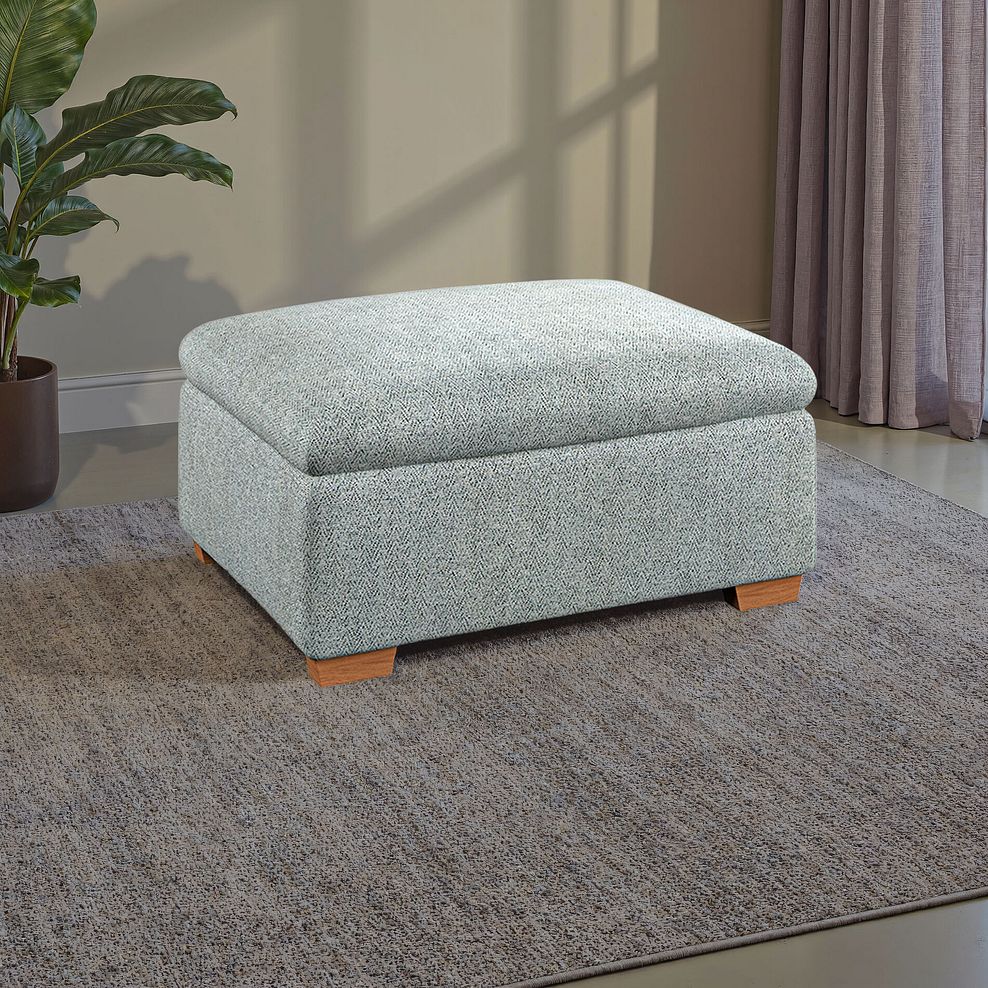 Colorado Storage Footstool in Santos Steel Fabric 1