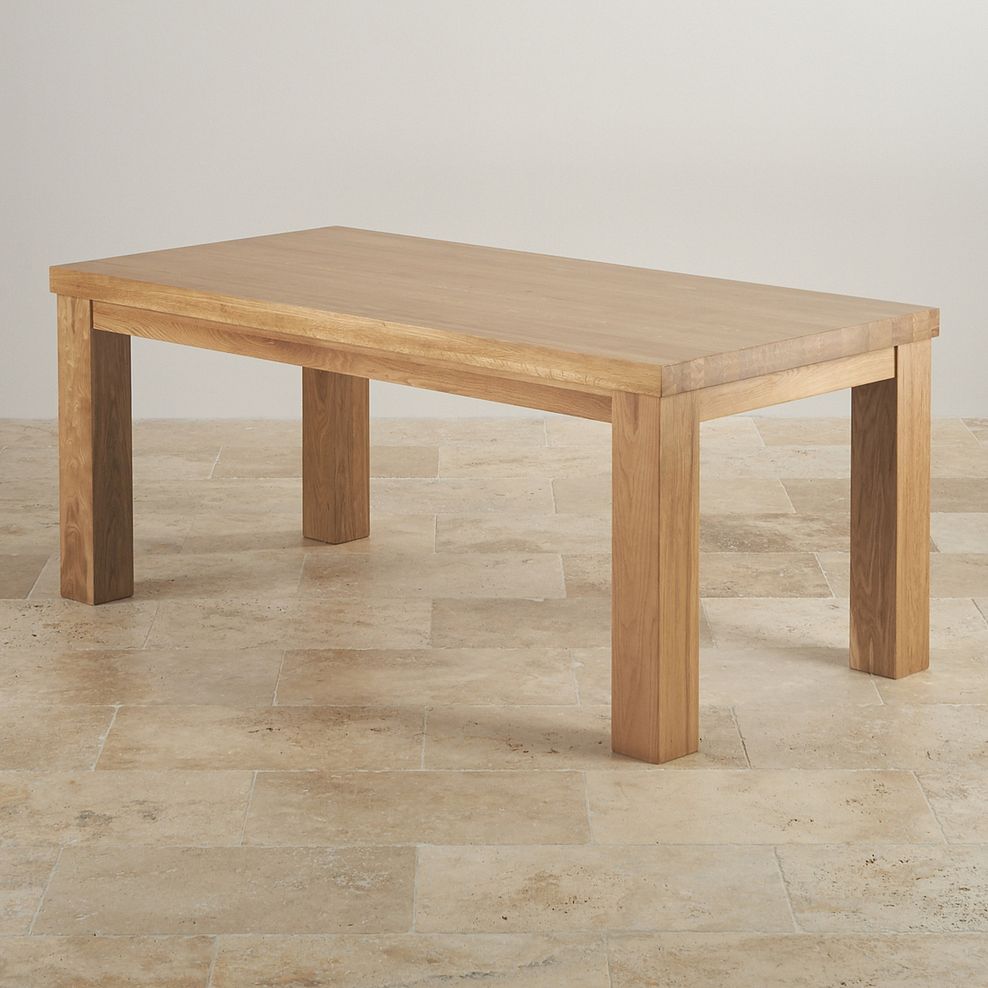 Contemporary Chunky 6ft x 3ft Natural Solid Oak Dining Table 1