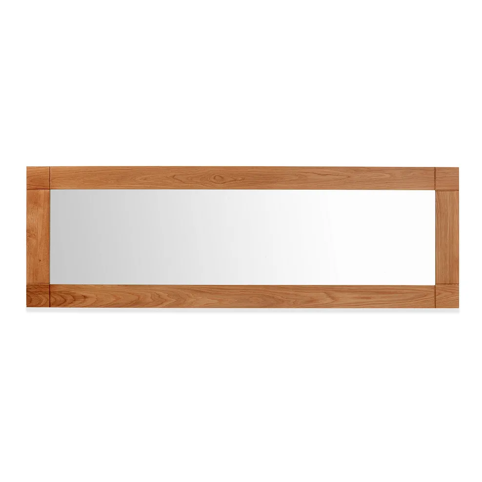 Contemporary Natural Solid Oak 1800mm x 600mm Wall Mirror 2
