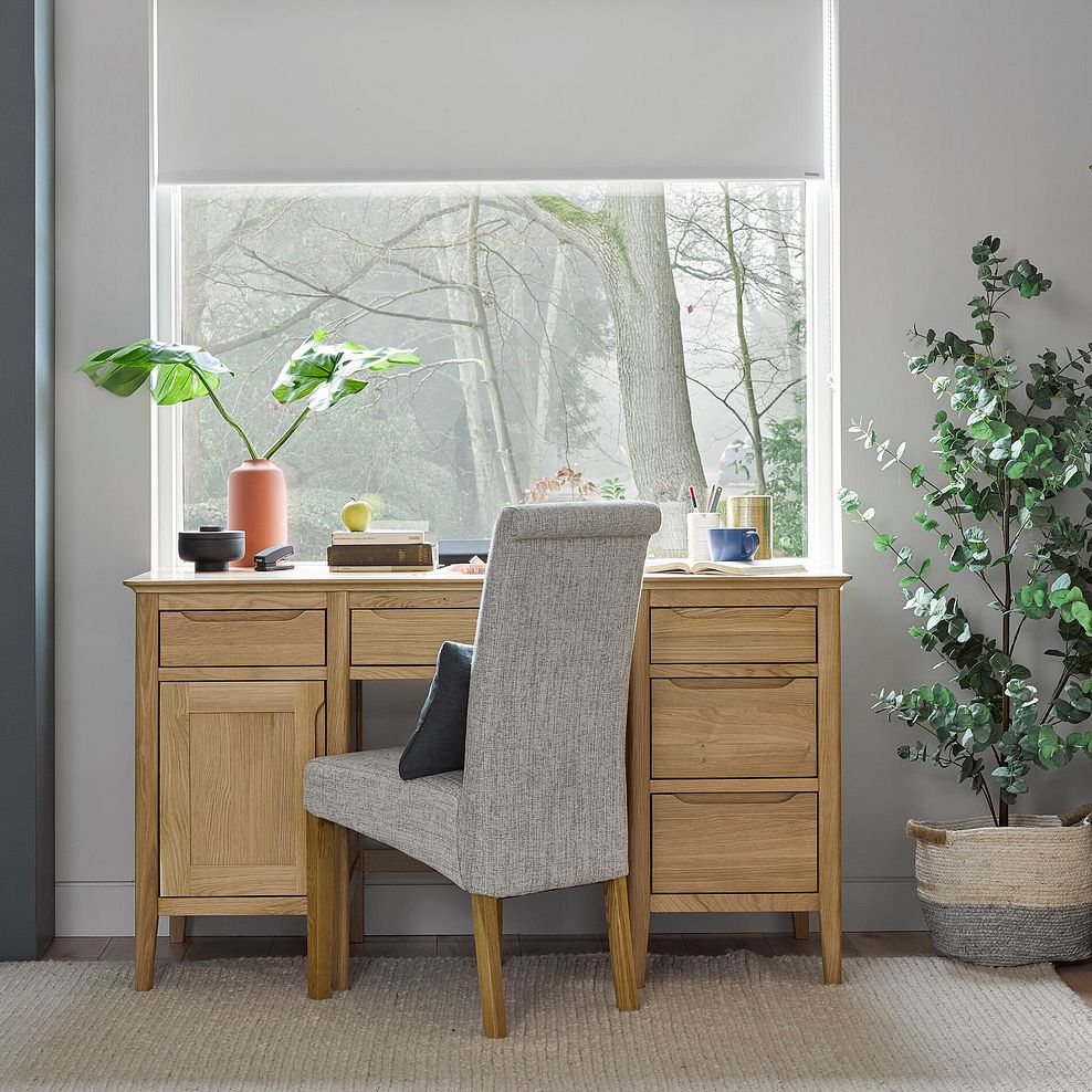 Copenhagen Natural Solid Oak Computer Desk 1