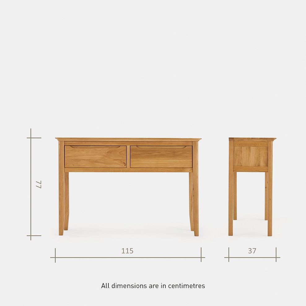 Copenhagen Natural Solid Oak Console Table 8