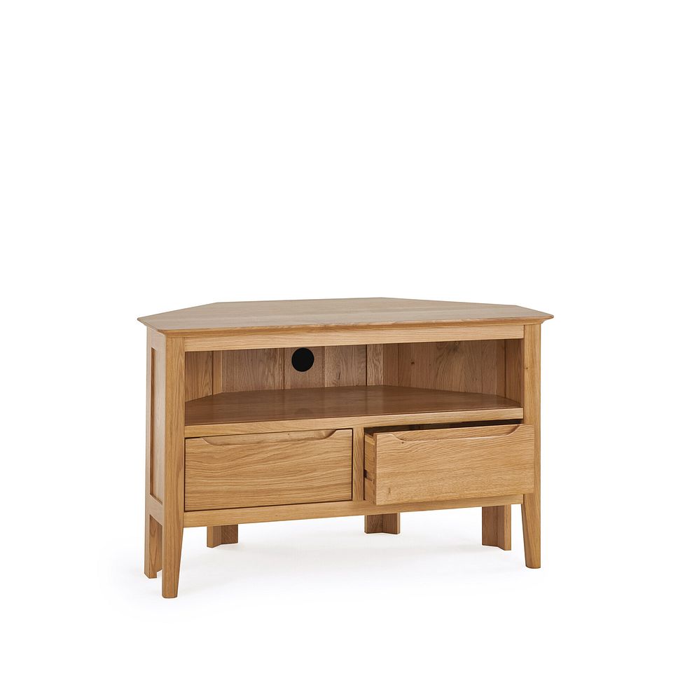 Copenhagen Natural Solid Oak Corner TV Unit 3