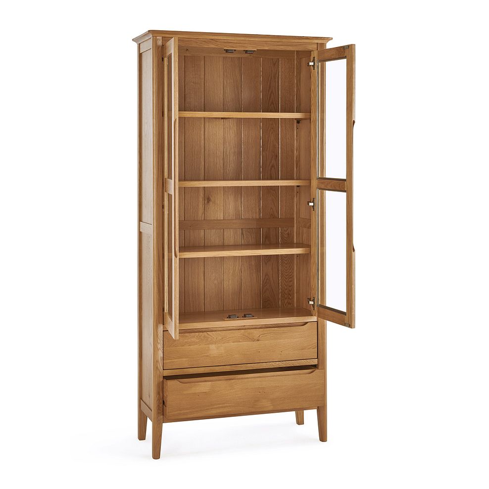 Copenhagen Natural Solid Oak Display Cabinet 2