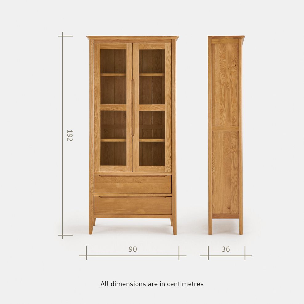 Copenhagen Natural Solid Oak Display Cabinet 8