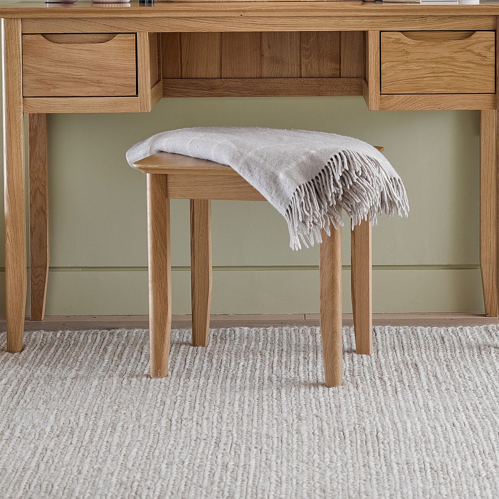 Copenhagen Natural Solid Oak Dressing Table Stool 1