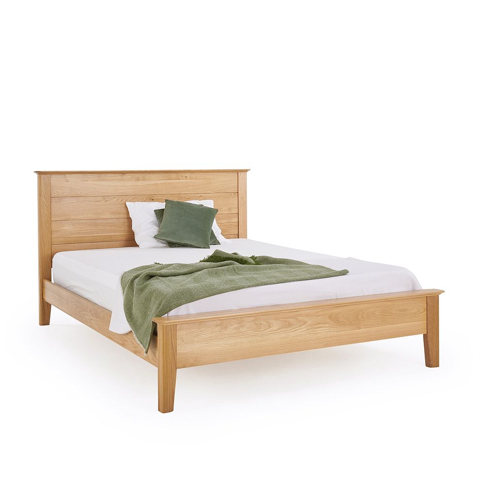 Copenhagen Natural Solid Oak King-Size Bed 1