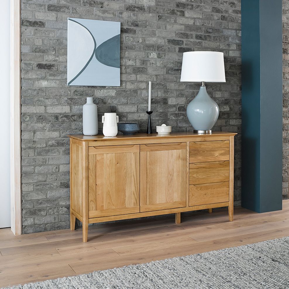 Copenhagen Natural Solid Oak Large Sideboard 1