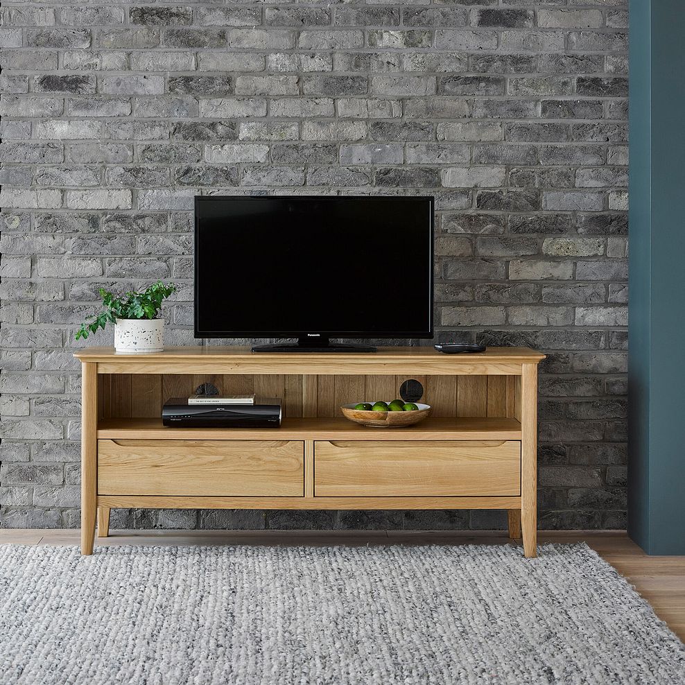 Copenhagen Natural Solid Oak Large TV Unit 1