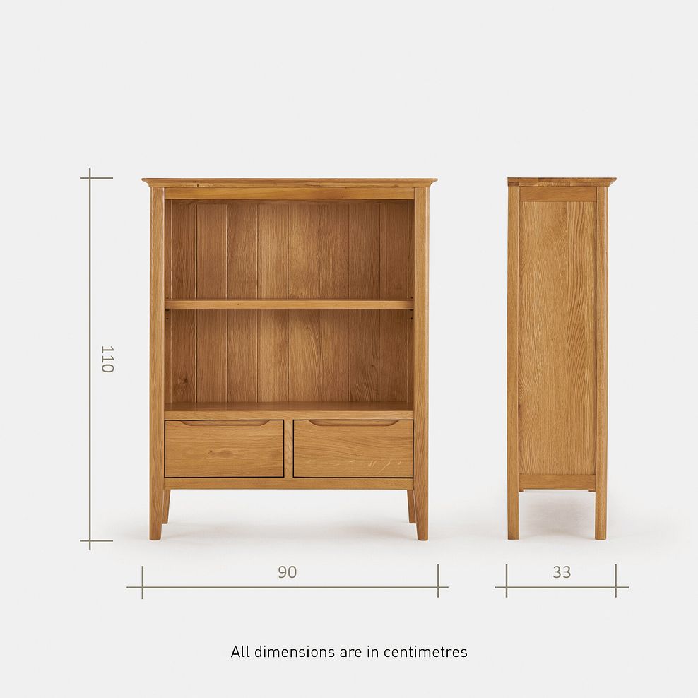 Copenhagen Natural Solid Oak Small Bookcase 8