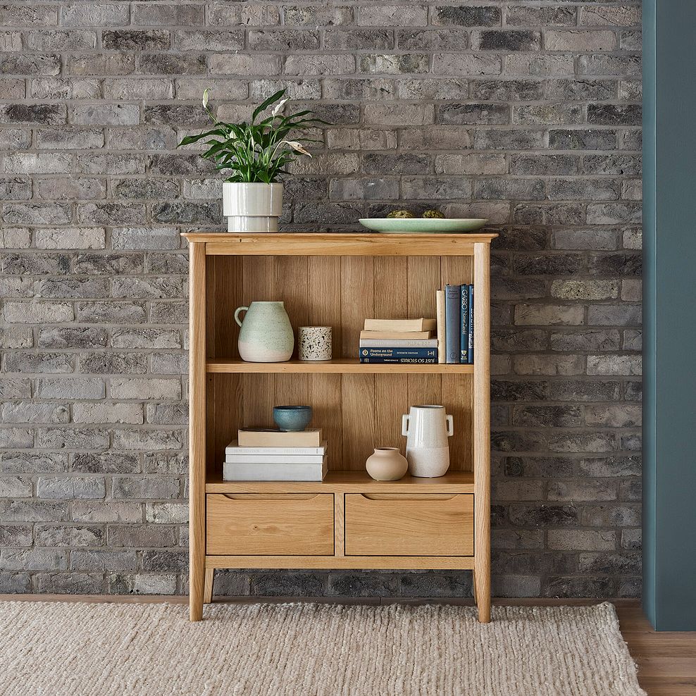 Copenhagen Natural Solid Oak Small Bookcase 1