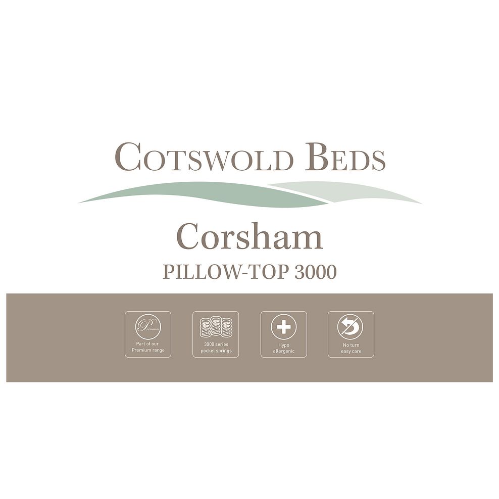 Corsham Pillow-top 3000 Pocket Spring Double Mattress 2