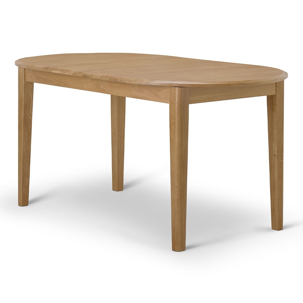 Corton Extending Dining Table With 4 Linear Natural Chairs in Dappled Beige and 1 Oaklee Bench 2