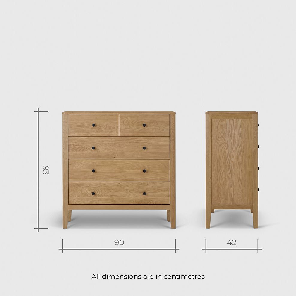 Corton Natural Oak 2+3 Chest of Drawers 14