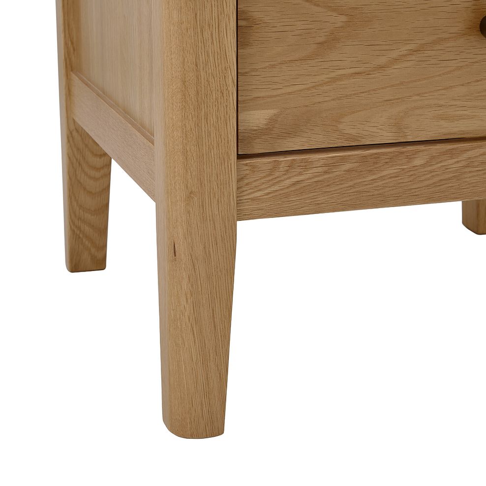 Corton Natural Oak 2 Drawer Bedside Table 11