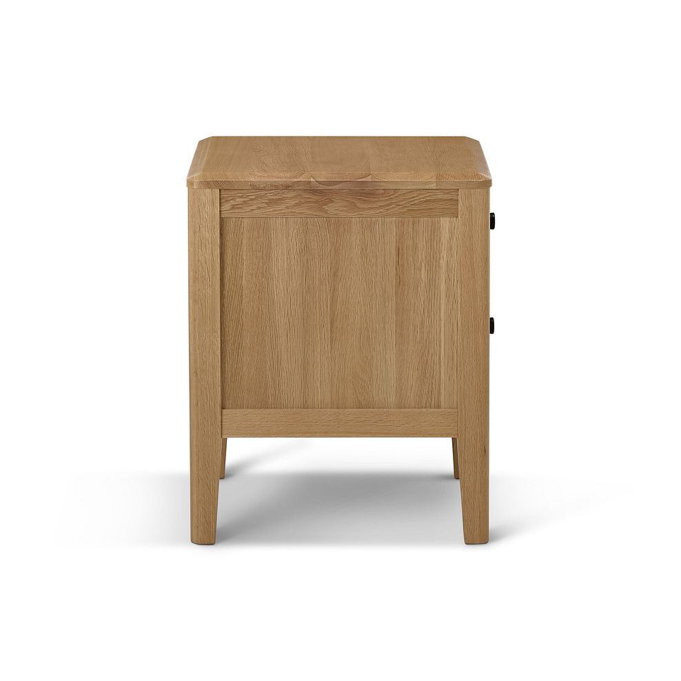 Corton Natural Oak 2 Drawer Bedside Table 6