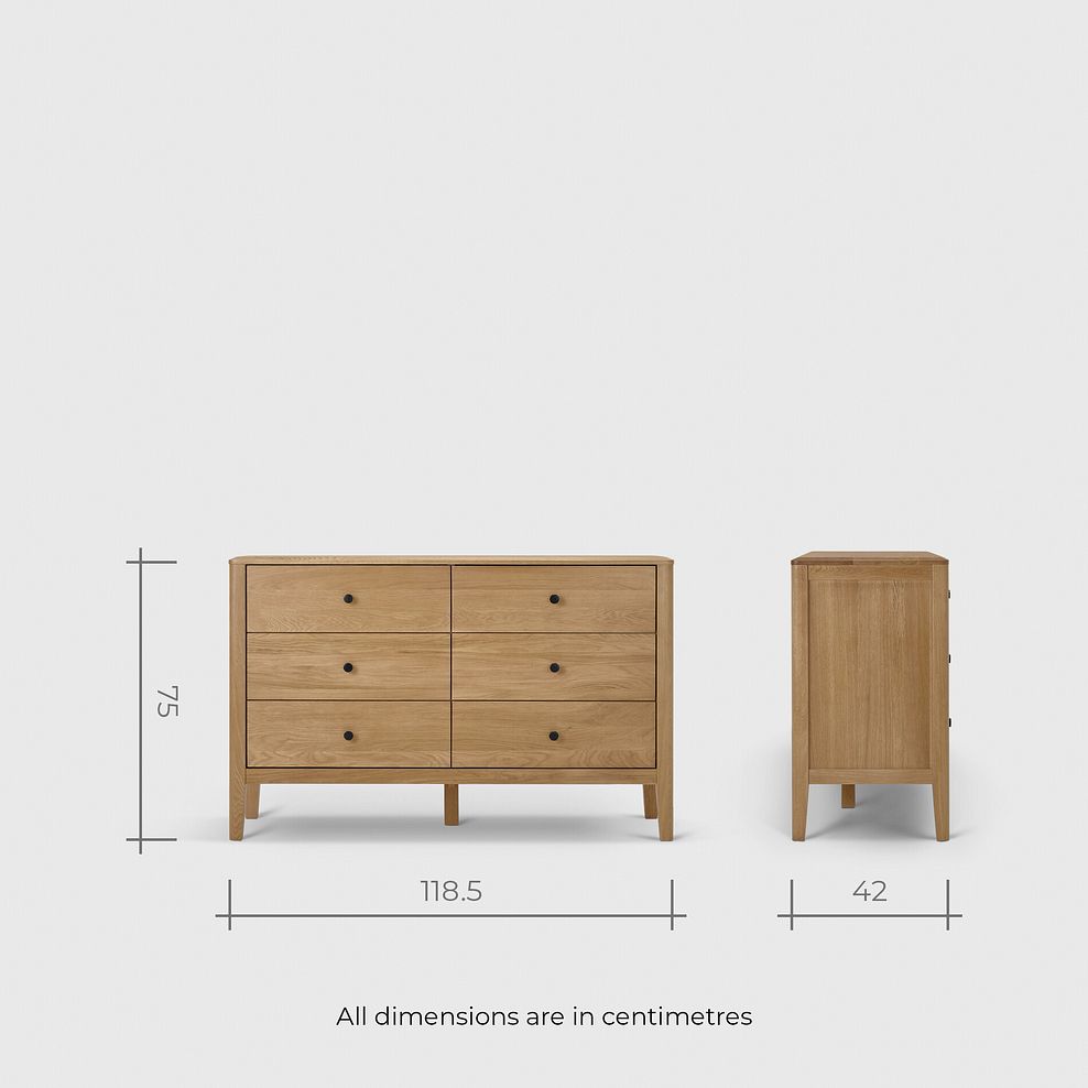 Corton Natural Oak 3+3 Chest of Drawers 14