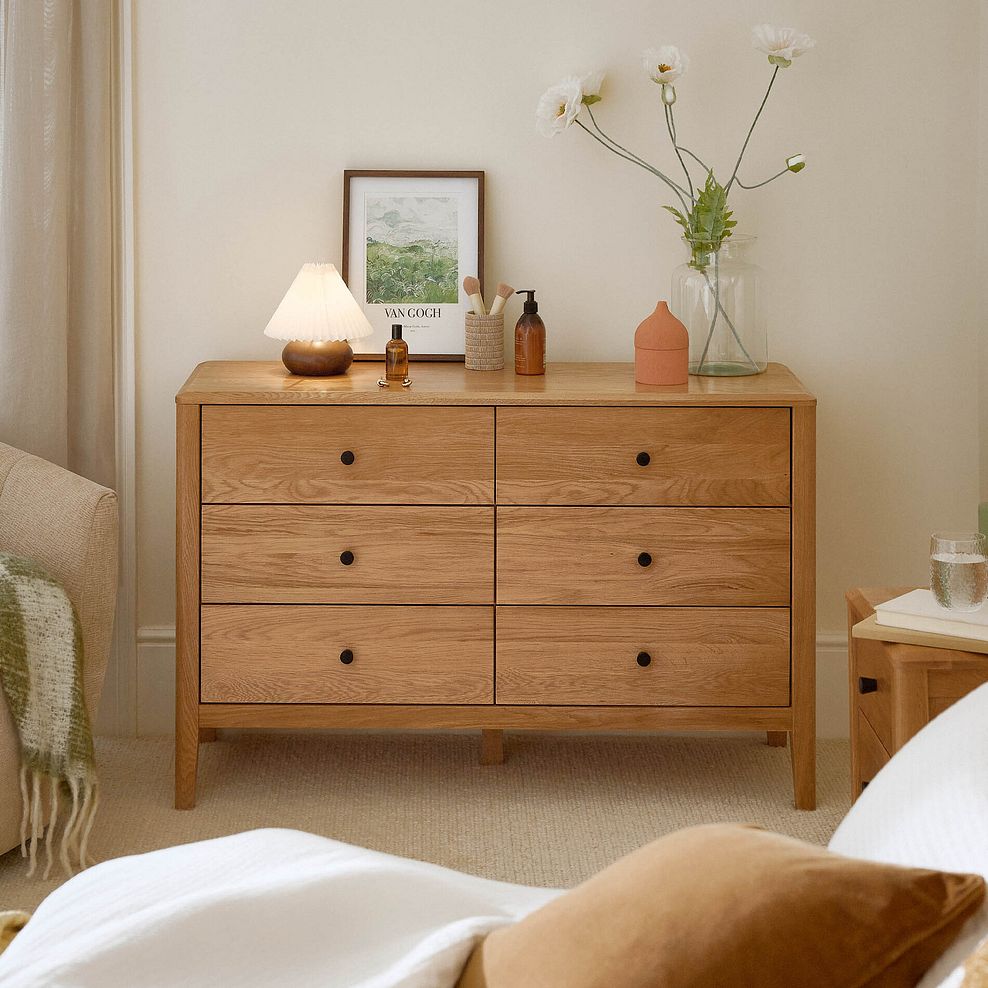 Corton Natural Oak 3+3 Chest of Drawers 2