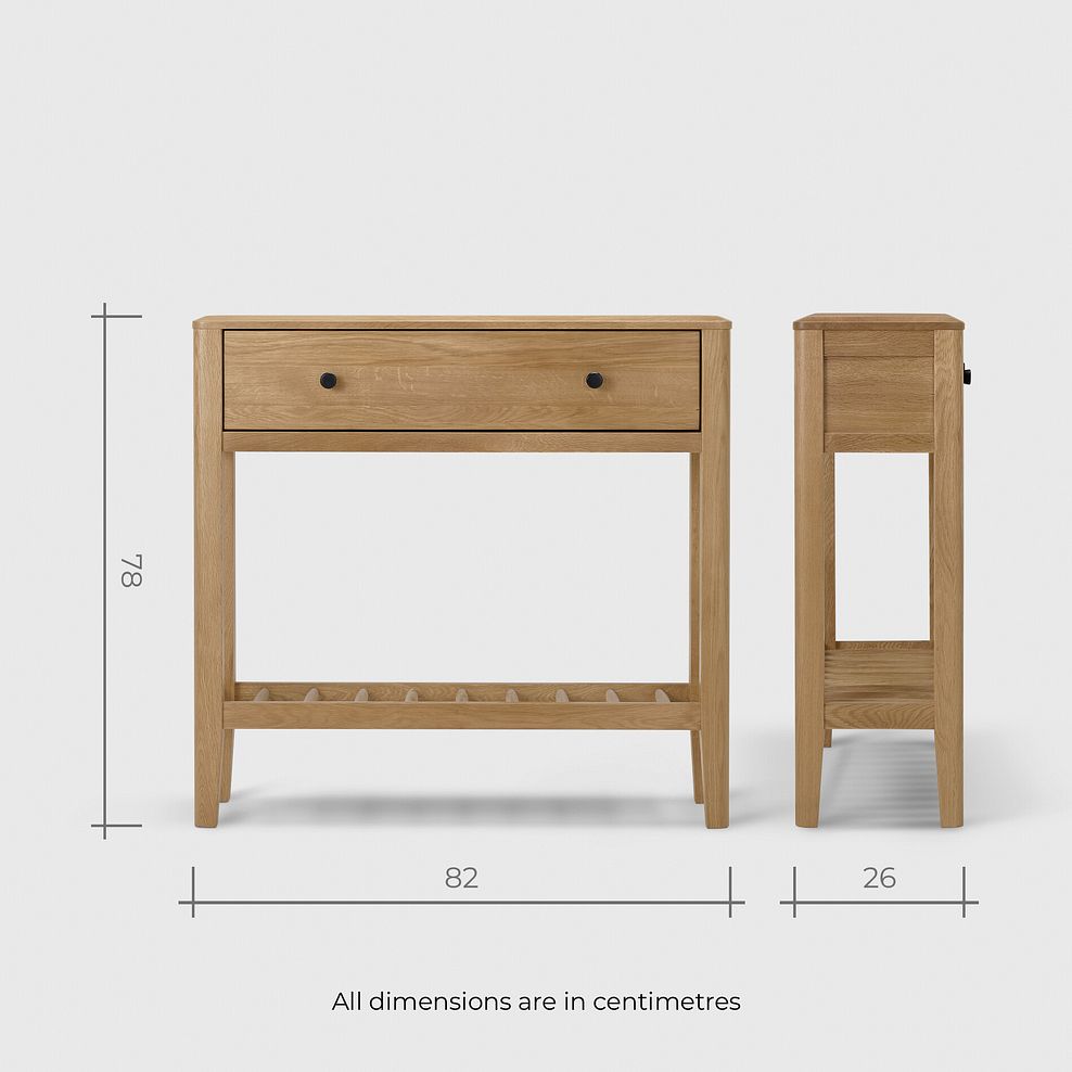 Corton Natural Oak Console Table 12