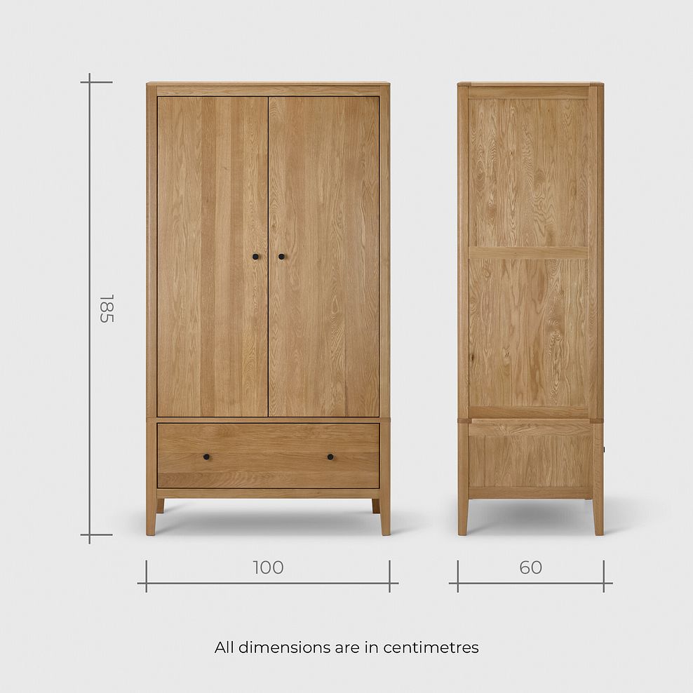 Corton Natural Oak Double Wardrobe 23