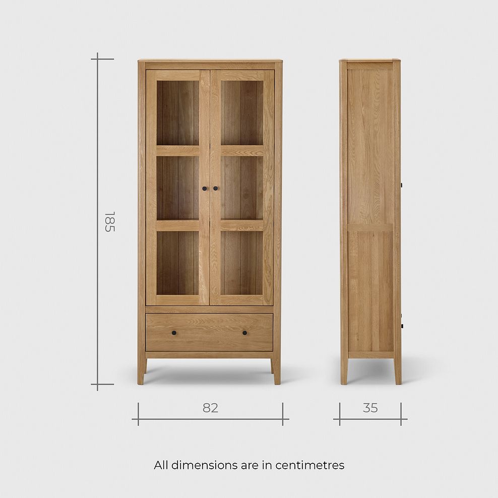 Corton Natural Oak Glazed Display Cabinet 20