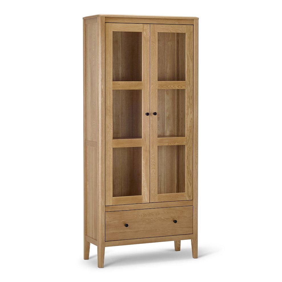 Corton Natural Oak Glazed Display Cabinet 5