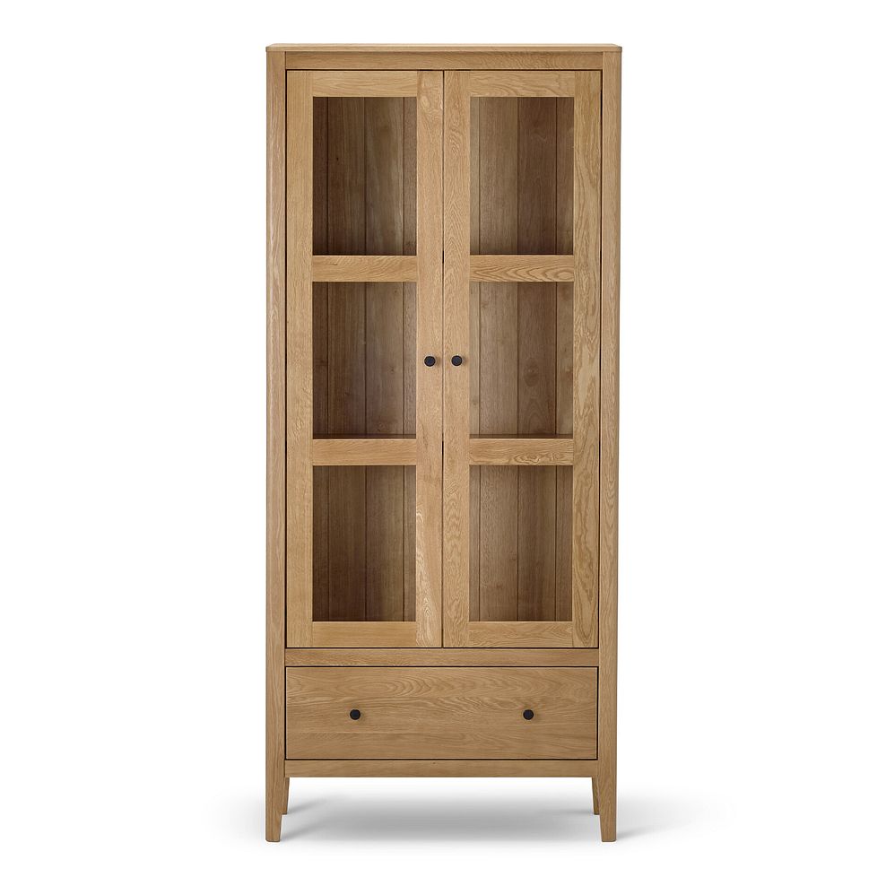 Corton Natural Oak Glazed Display Cabinet 6