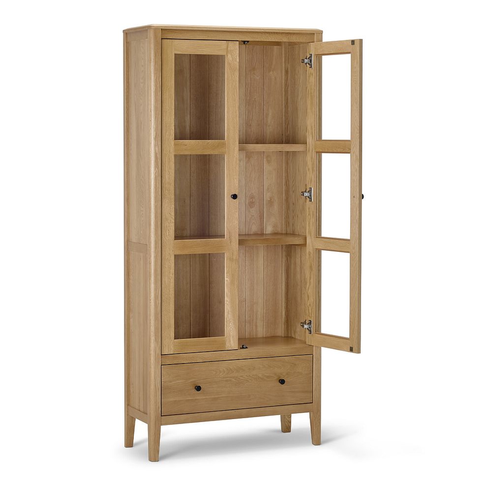 Corton Natural Oak Glazed Display Cabinet 7