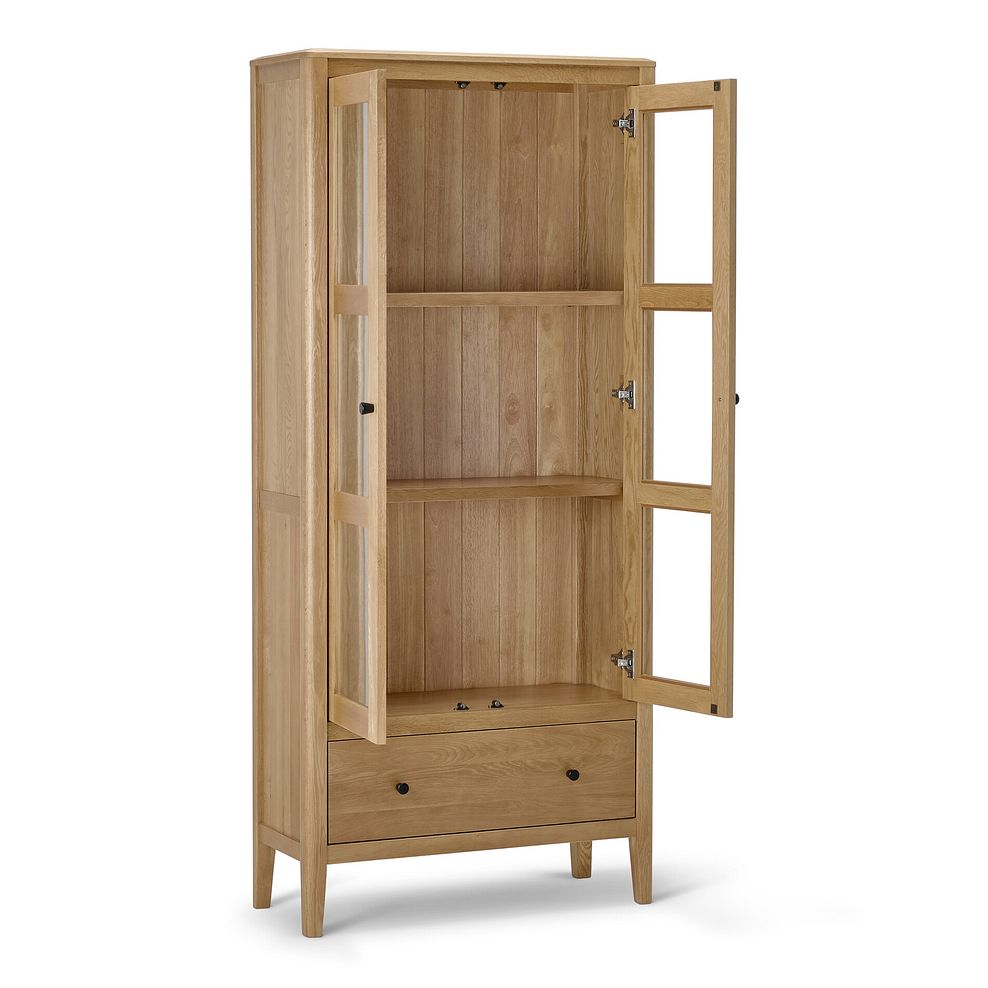 Corton Natural Oak Glazed Display Cabinet 8