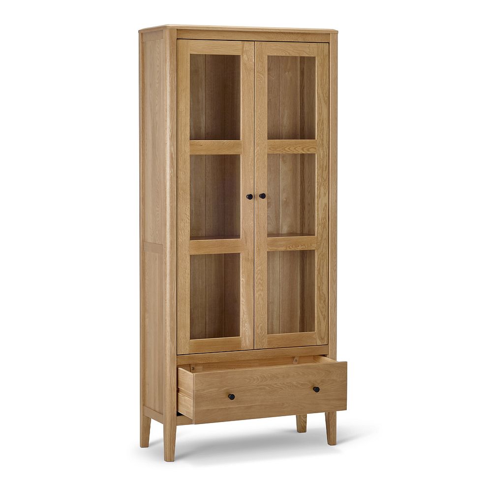 Corton Natural Oak Glazed Display Cabinet 9