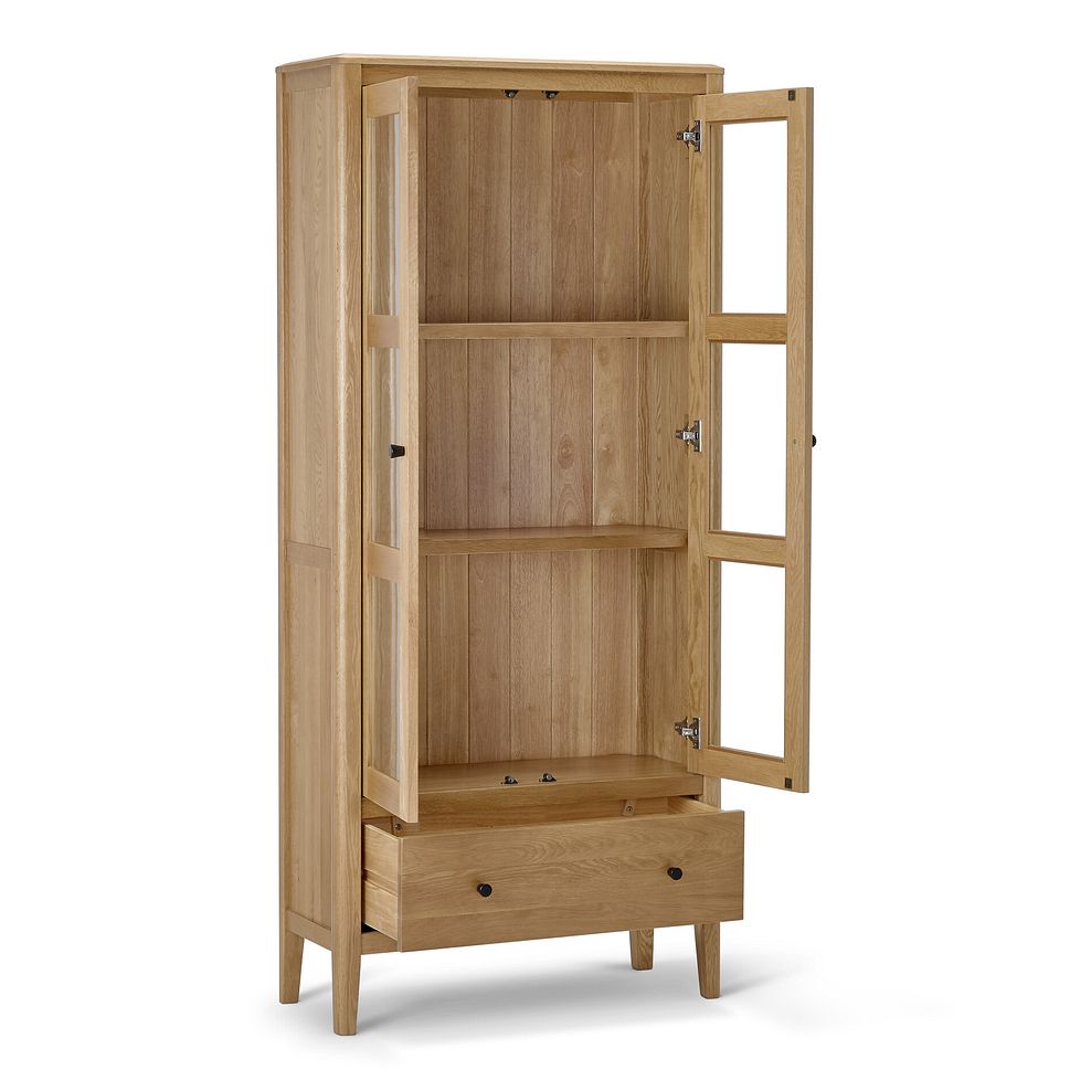 Corton Natural Oak Glazed Display Cabinet 10