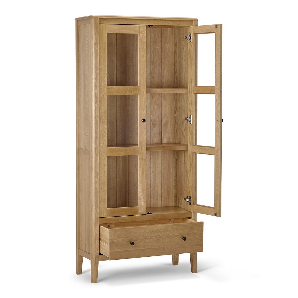 Corton Natural Oak Glazed Display Cabinet 11