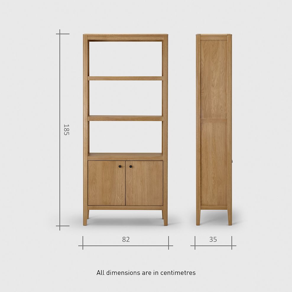 Corton Natural Oak Open Shelving Unit 15