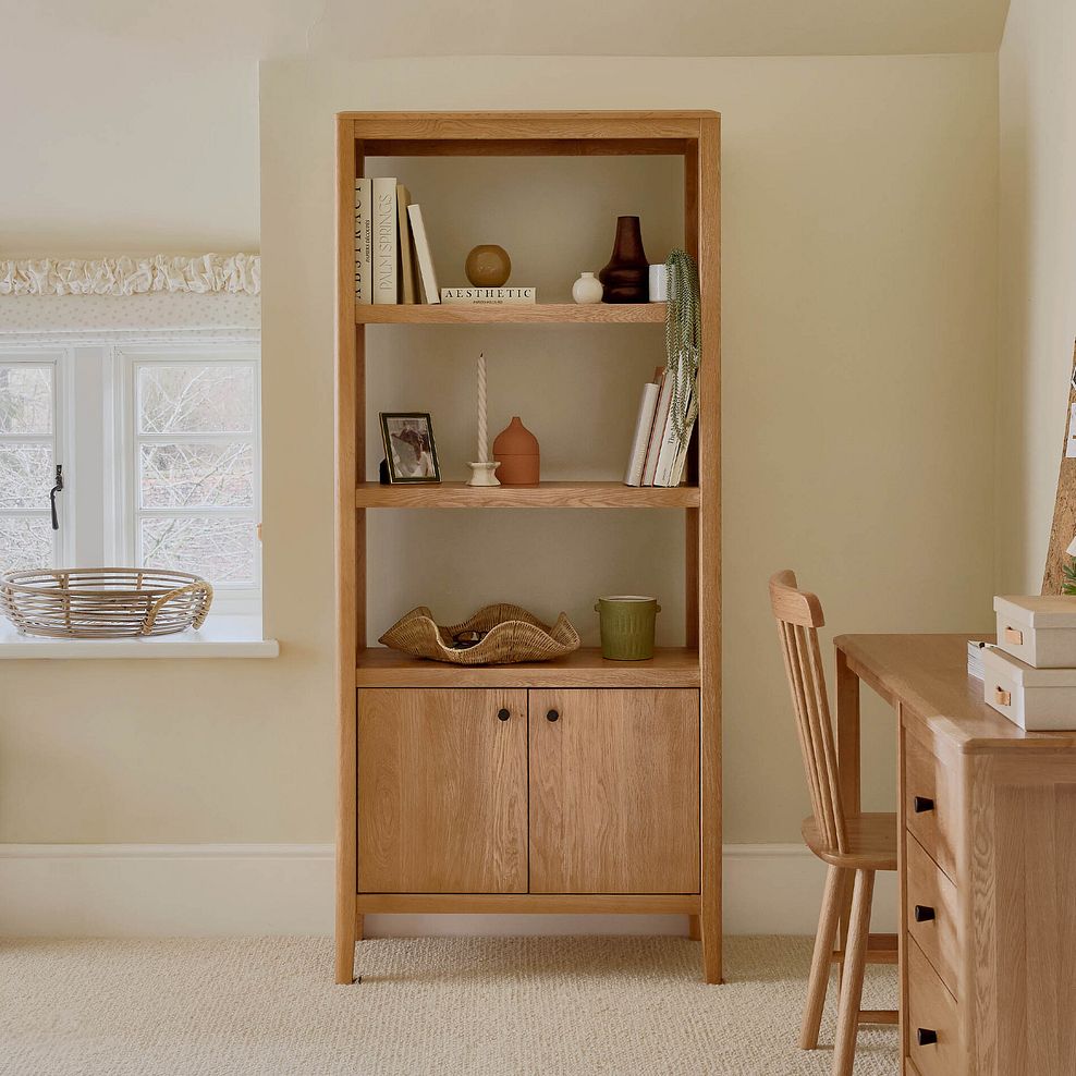 Corton Natural Oak Open Shelving Unit 2