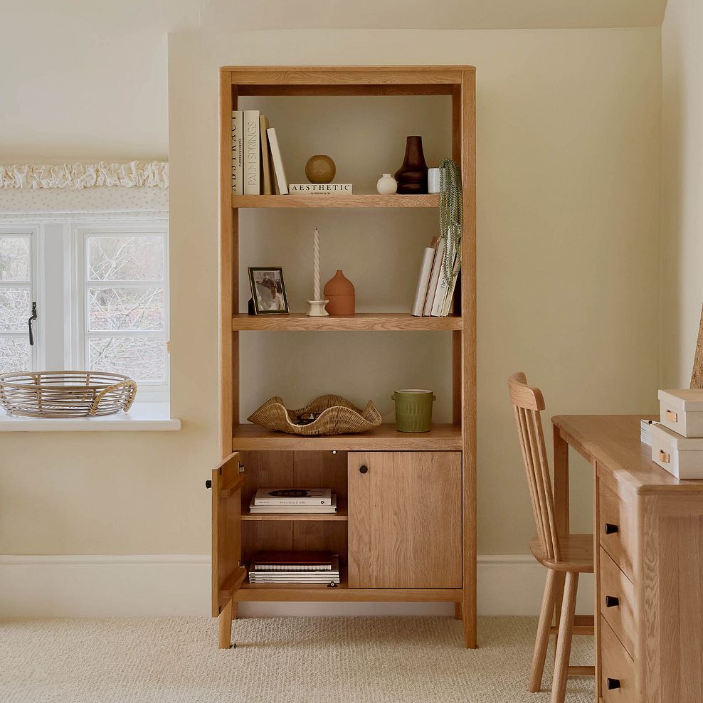 Corton Natural Oak Open Shelving Unit 3