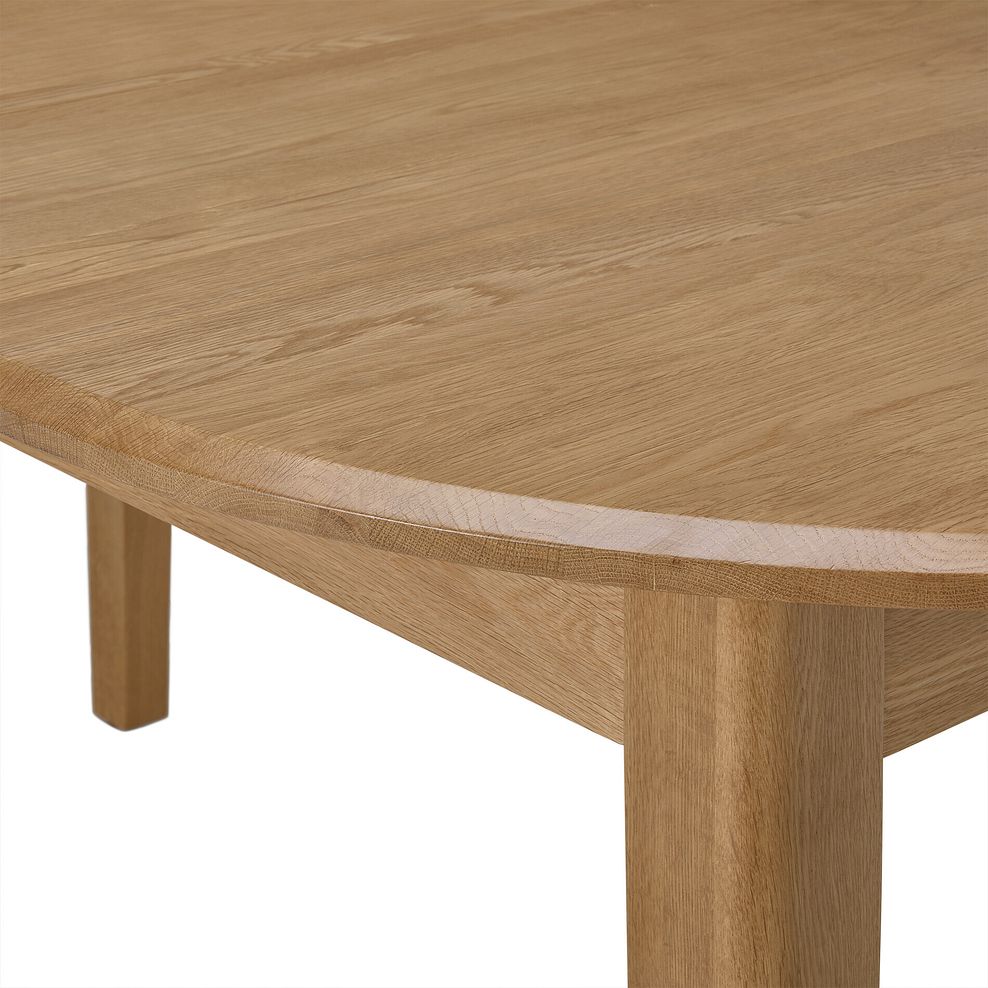 Corton Natural Oak Oval Extending Dining Table 160-200cm + 4 Kingham Natural Oak Spindle Chairs 9