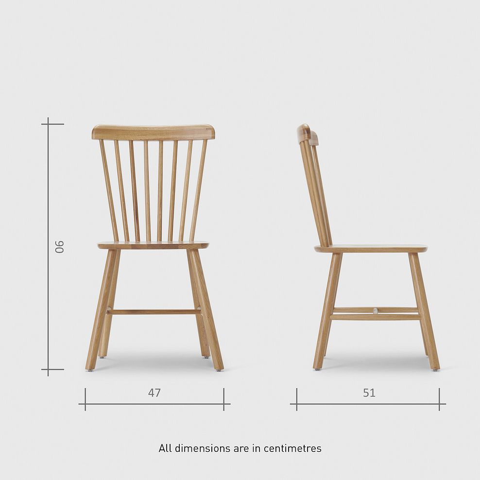 Corton Natural Oak Oval Extending Dining Table 160-200cm + 4 Kingham Natural Oak Spindle Chairs 14
