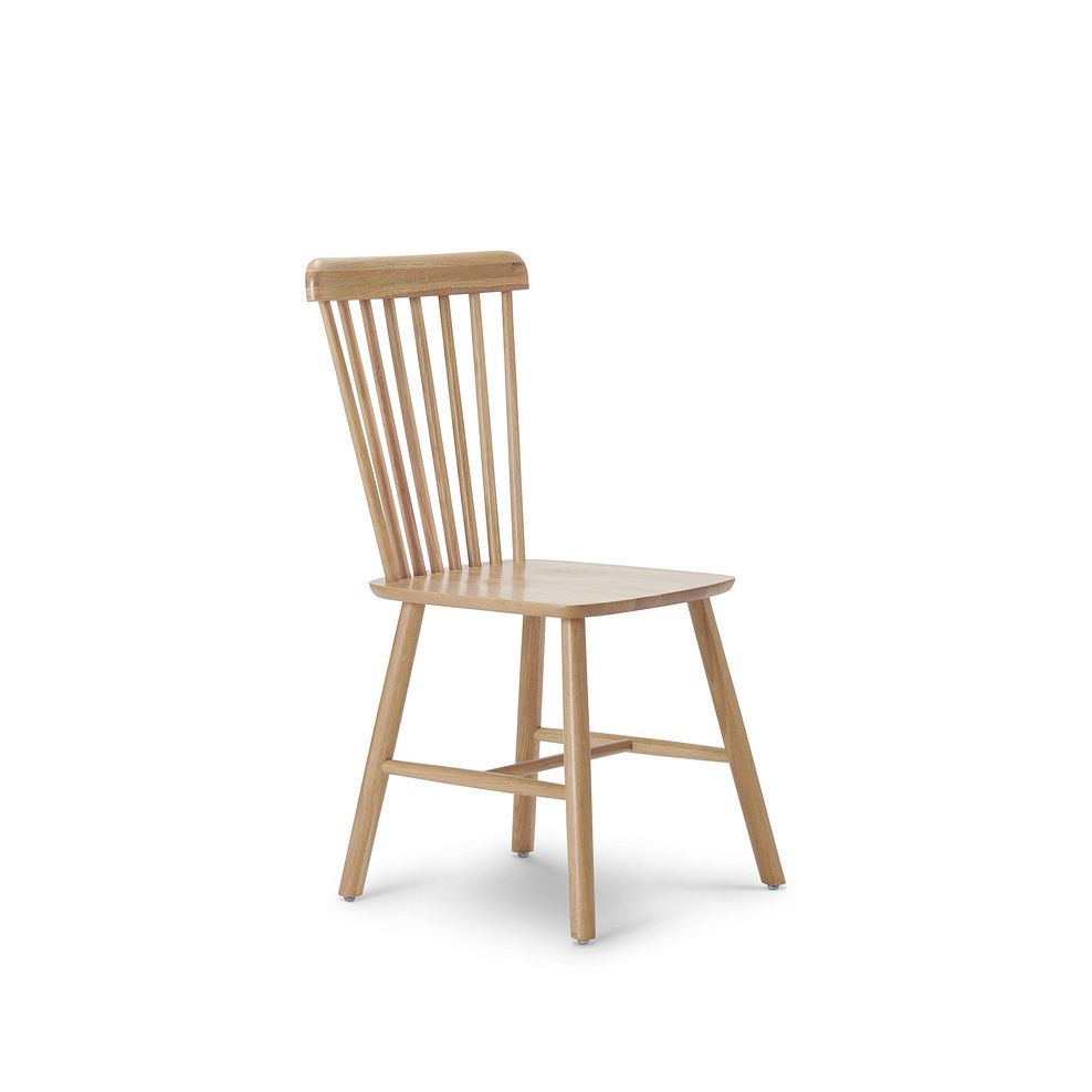 Corton Natural Oak Oval Extending Dining Table 160-200cm + 4 Kingham Natural Oak Spindle Chairs 6
