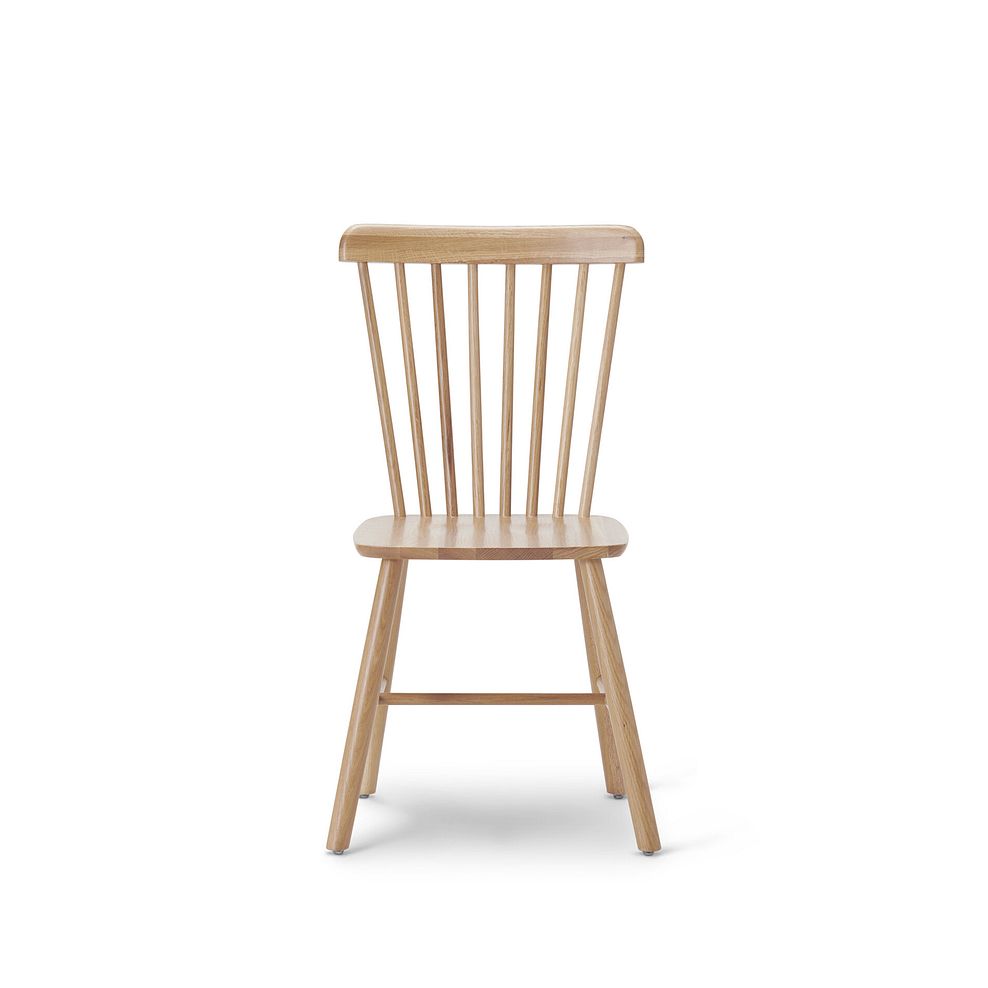 Corton Natural Oak Oval Extending Dining Table 160-200cm + 4 Kingham Natural Oak Spindle Chairs 7