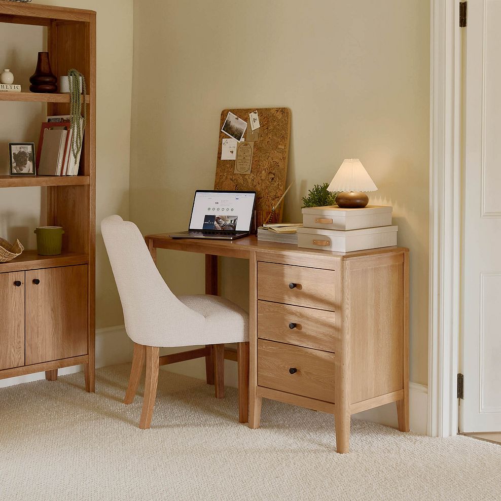 Corton Natural Oak Single Pedestal Desk 2