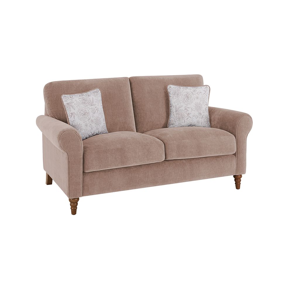 Bramble Country Style 2 Seater Sofa in Pellier Beige with Mink Scatters 1