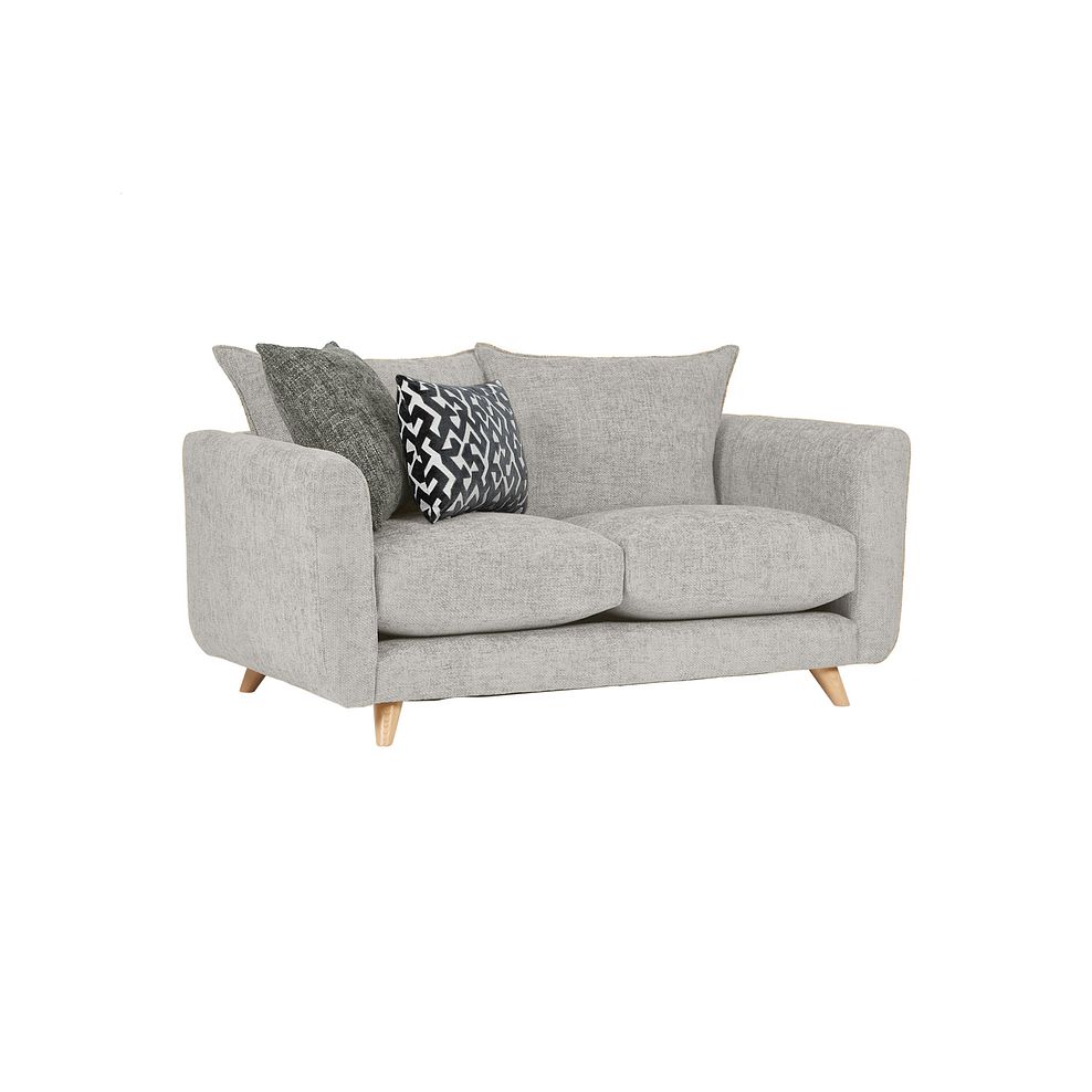 Dalby 2 Seater Sofa in Silver Fabric 1