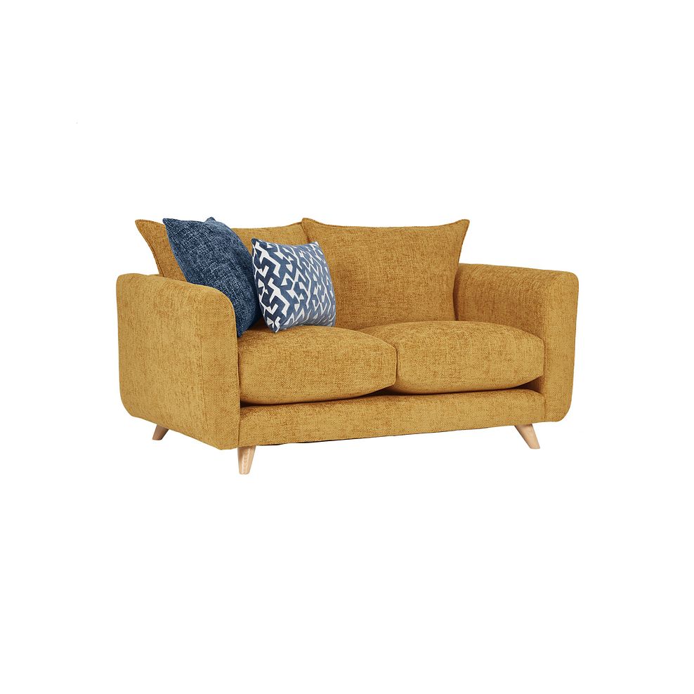 Dalby 2 Seater Sofa in Gold Fabric 3