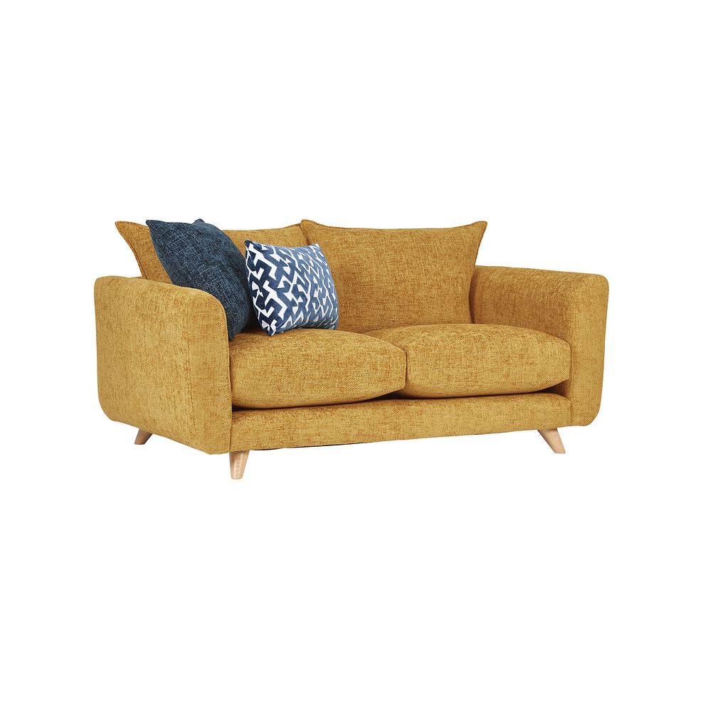 Dalby 3 Seater Sofa in Gold Fabric 1