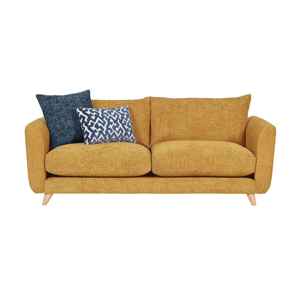Dalby 4 Seater Sofa in Gold Fabric 4