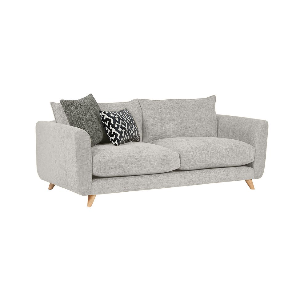 Dalby 4 Seater Sofa in Silver Fabric 1
