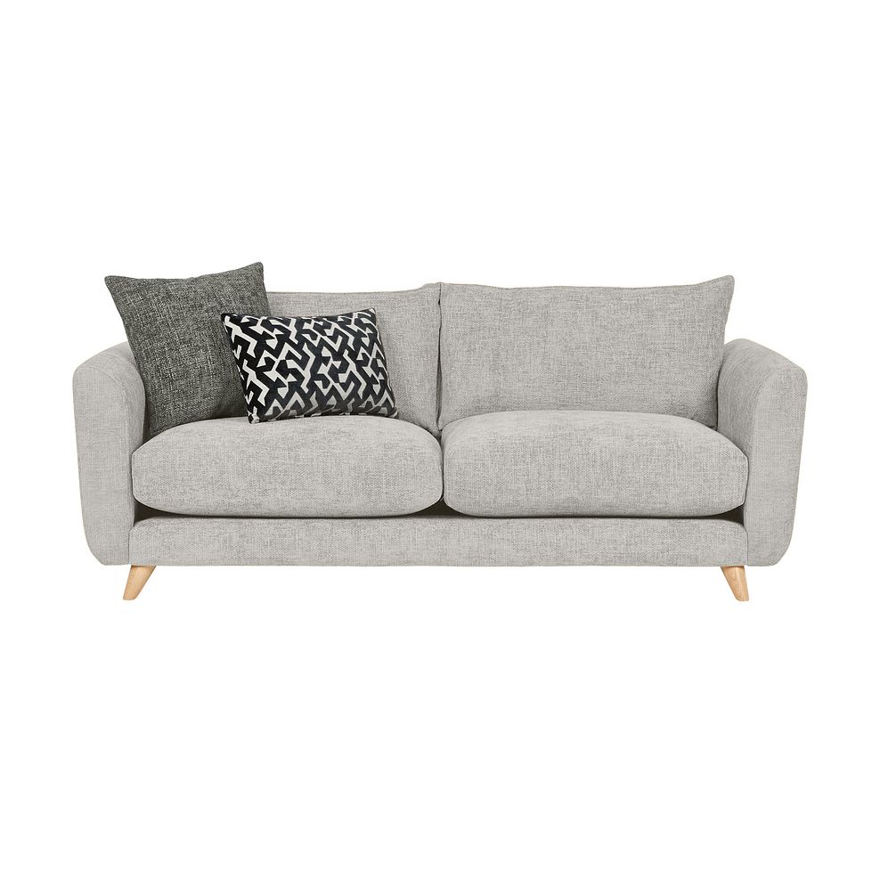 Dalby 4 Seater Sofa in Silver Fabric 2