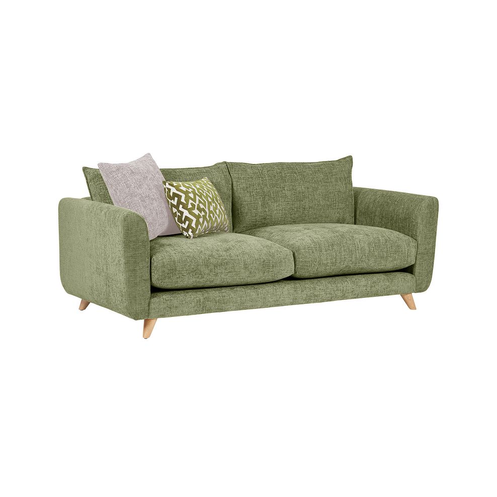 Dalby 4 Seater Sofa in Olive Fabric 1