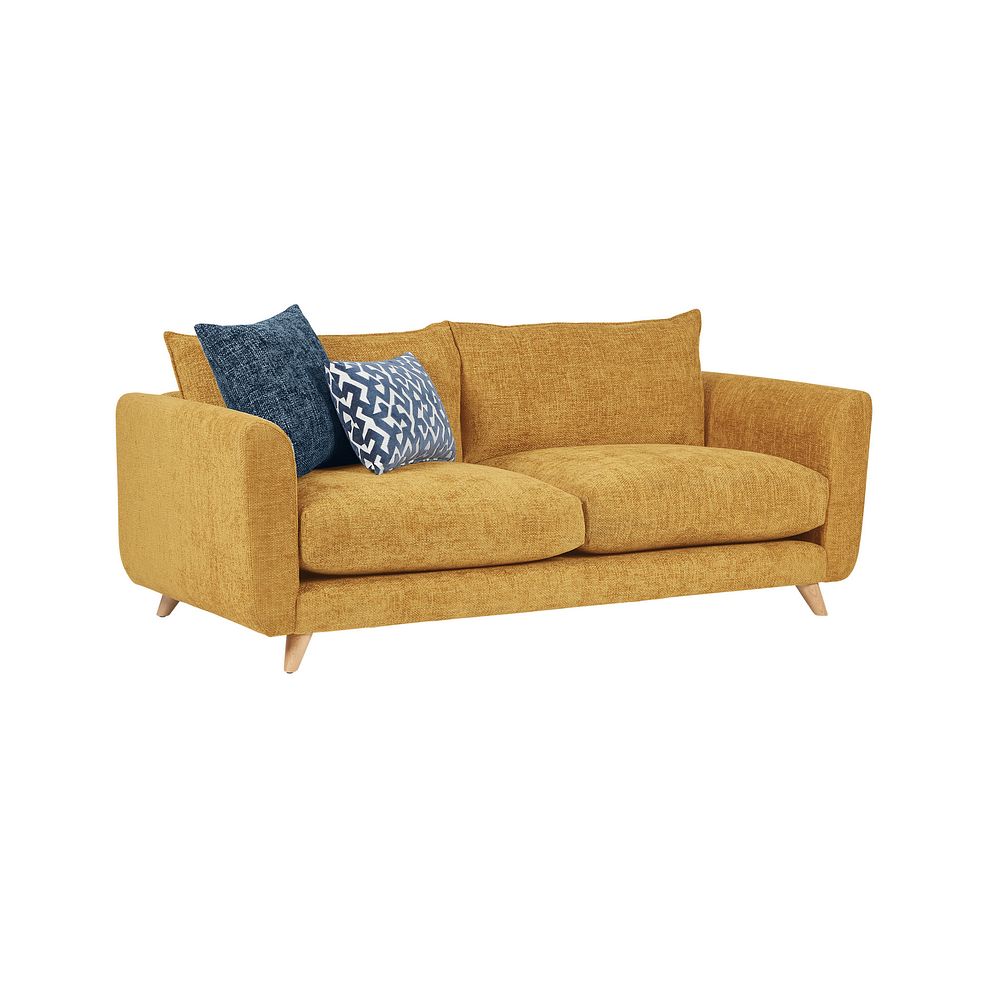 Dalby 4 Seater Sofa in Gold Fabric 3