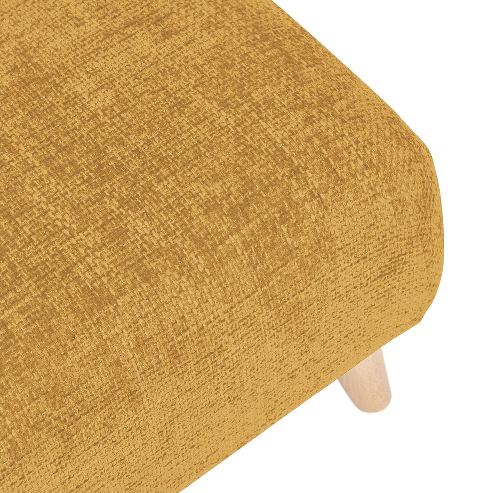 Dalby Footstool in Gold Fabric Thumbnail 5