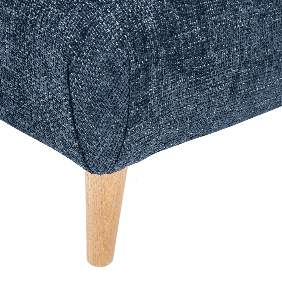 Dalby Footstool in Denim Fabric 4